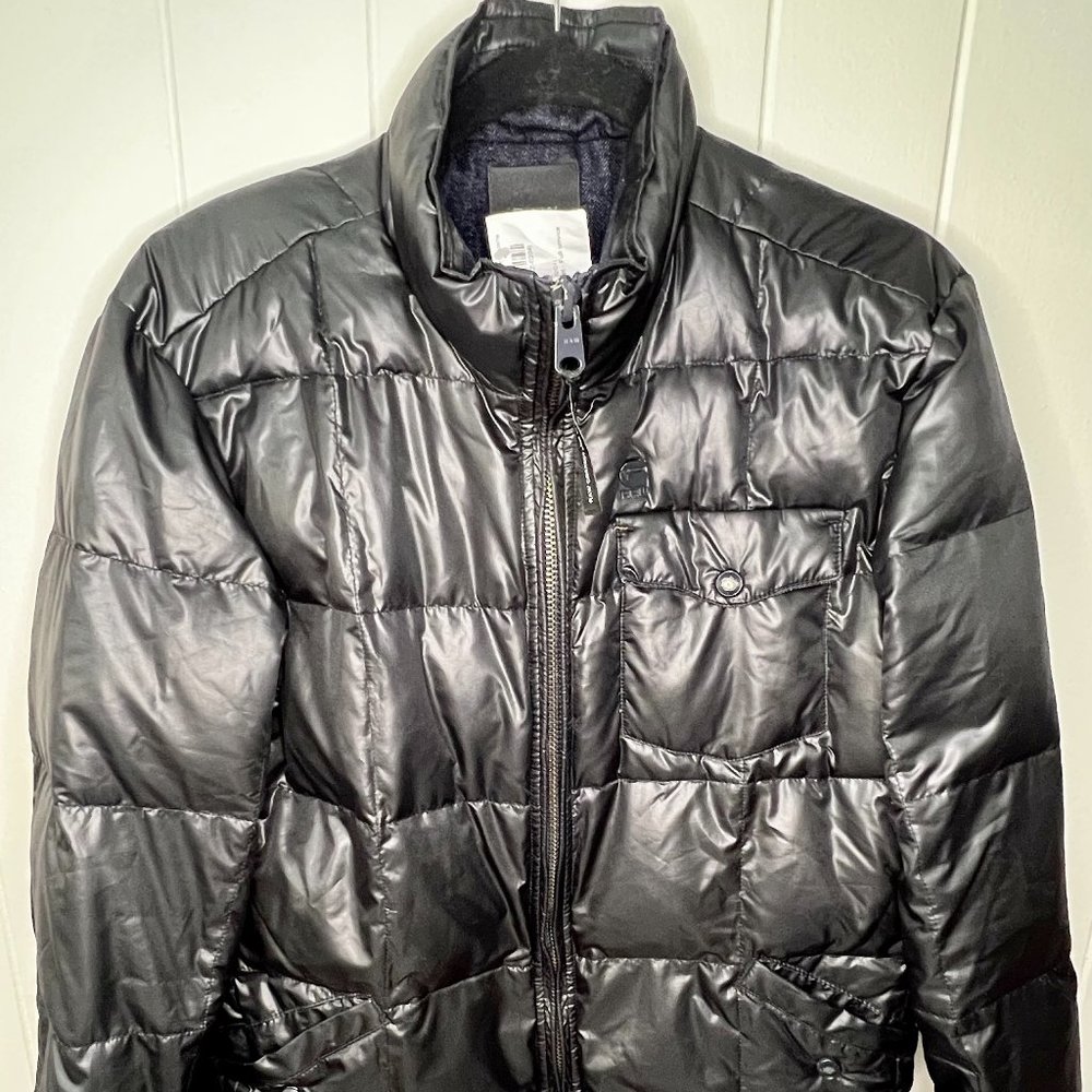 G Star RAW Womens Short Puffer Coat BLACK Correctline Size L Nice Jacket